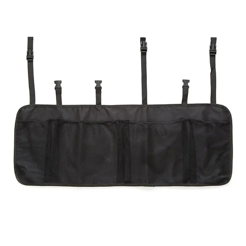 

Car Rear Seat Hanging Bag Oxford Cloth Trunk Storage Bag Net Black Multi-Port Hanging Storage Organizer Auto Accessories Black