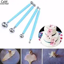 DIY выпечки торт из нержавеющей стали Моделирование шар Синий помадка украшения инструменты легко использовать и мыть. Набор(4 шт