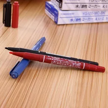 1 шт. креативные пластиковые двойные ручки-маркеры с крючками черного, синего и красного цвета, перманентные маркеры для рисования эскизов, школьные принадлежности