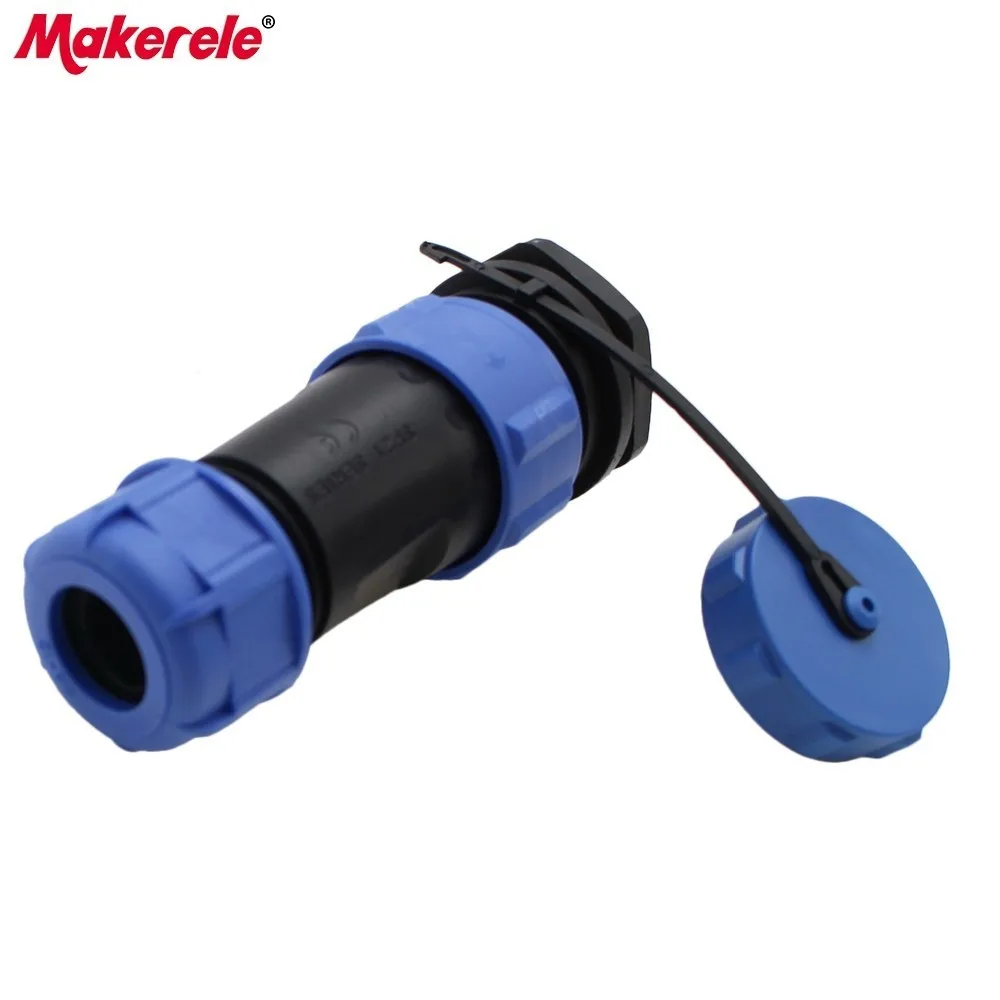 

2P IP68 Waterproof Connector Diameter 21mm Rear Socket Nut Aviation Plug SP21 Suitable For 8-12mm Cable Conversion Plug