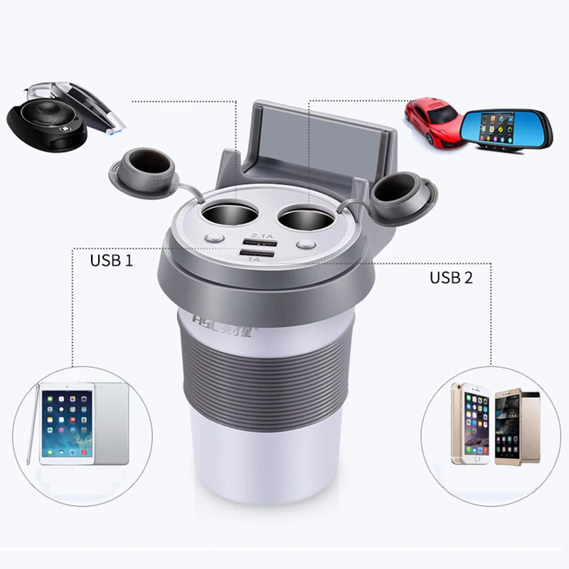 IG Hsc 12 24V 3.1A выход белый ясень один для двух двойной Usb Автомобильное зарядное