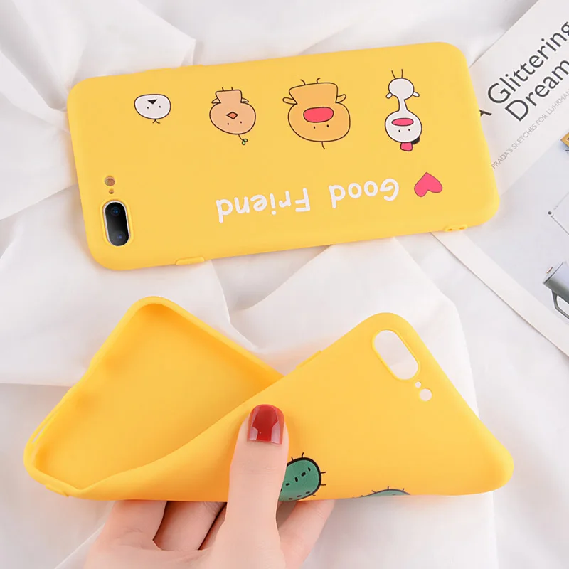 Lovebay Phone Case For iPhone XS Max 7 8 Plus Cartoon Animals Cactus Duck For iPhone 6 6s X XR XS 5 5s SE Soft TPU Back Cover Lovebay Phone Case For iPhone XS Max 7 8 Plus Cartoon Animals Cactus Duck For iPhone 6 6s X XR XS 5 5s SE Soft TPU Back Cover