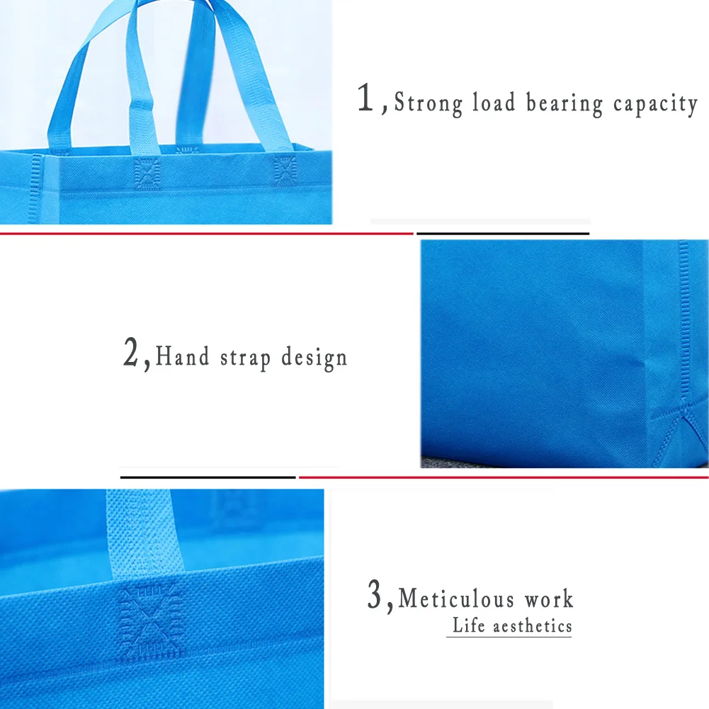Portable Reusable Non-Woven Shopping Bags Large Capacity Foldable Tote Grocery Bags Eco Friendly Bags Convenient Storage Handbag Portable Reusable Non-Woven Shopping Bags Large Capacity Foldable Tote Grocery Bags Eco Friendly Bags Convenient Storage Handbag