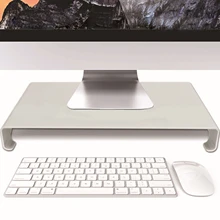 Besegad алюминиевый сплав компьютерный ноутбук дисплей монитор стояк стенд с клавиатурой мышь слоты для хранения для домашнего офиса общежития серебро