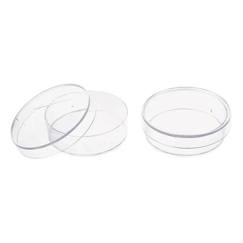 10 шт. 35 мм x 10 мм стерильные пластиковые тарелки Петри с крышкой для LB плиты дрожжи (прозрачный цвет)