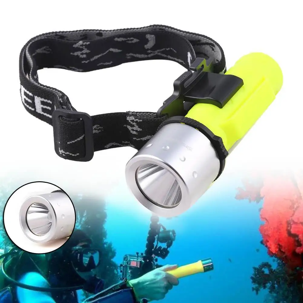 

SKYWOLFEYE 3800 LM T6 LED Diving Flashlight Underwater 60m 18650 battery Waterproof Swimming Head Light Diving Light Undersea