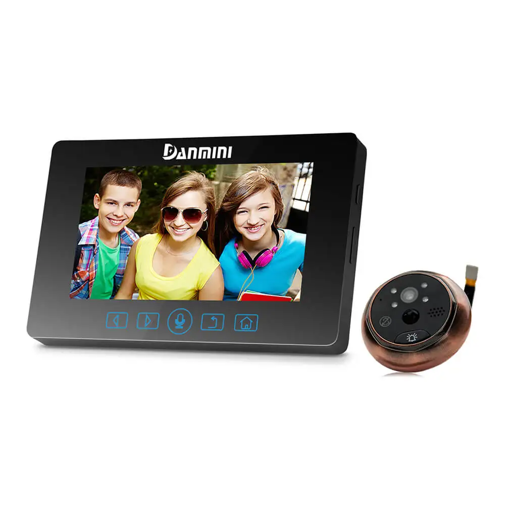 Danmini YB 43HD MT Цифровой глазок камера 2MP 4 3 дюймов ИК ночного видения видео дверной