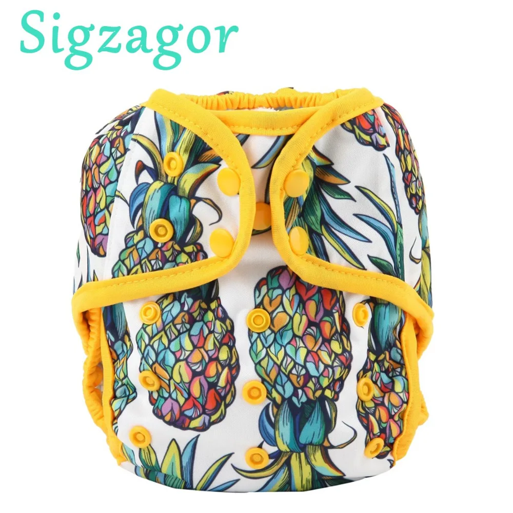 

[Sigzagor]1 OS One Size Baby Cloth Diaper Cover Nappy,Waterproof PUL Double Gusset,Cat,Lion,Zebra,Paisley,Skull,4-13kg 40 Design