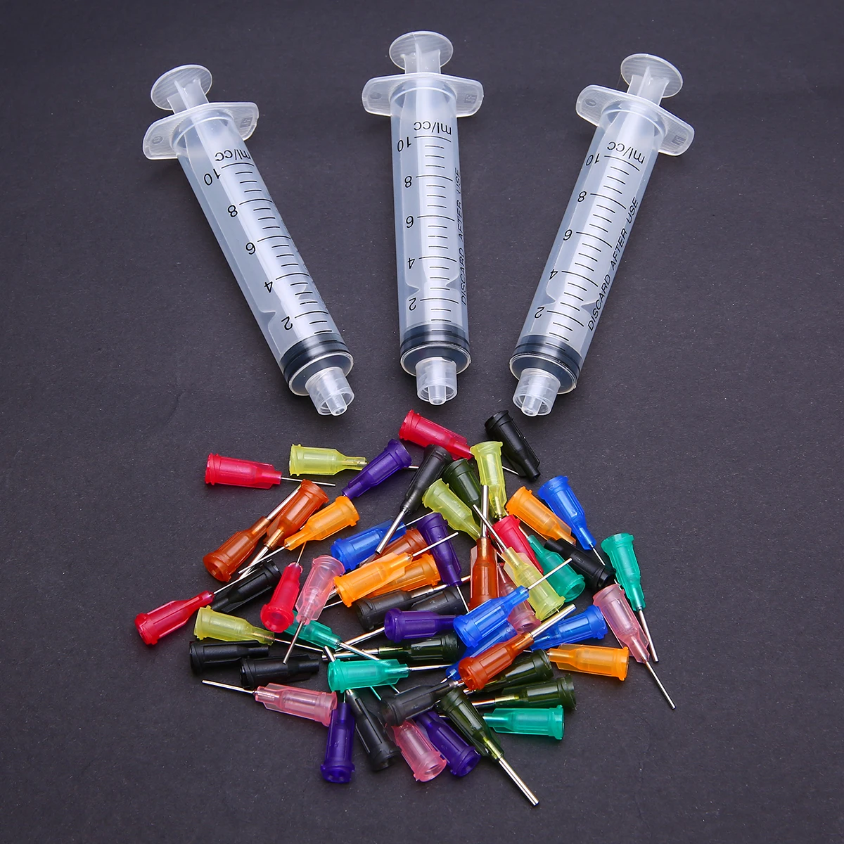 

3pcs/set 10CC Dispensing Syringe SMT SMD PCB Solder Paste Adhesive Glue Liquid Dispenser with Plunger + 14GA-30GA Needles