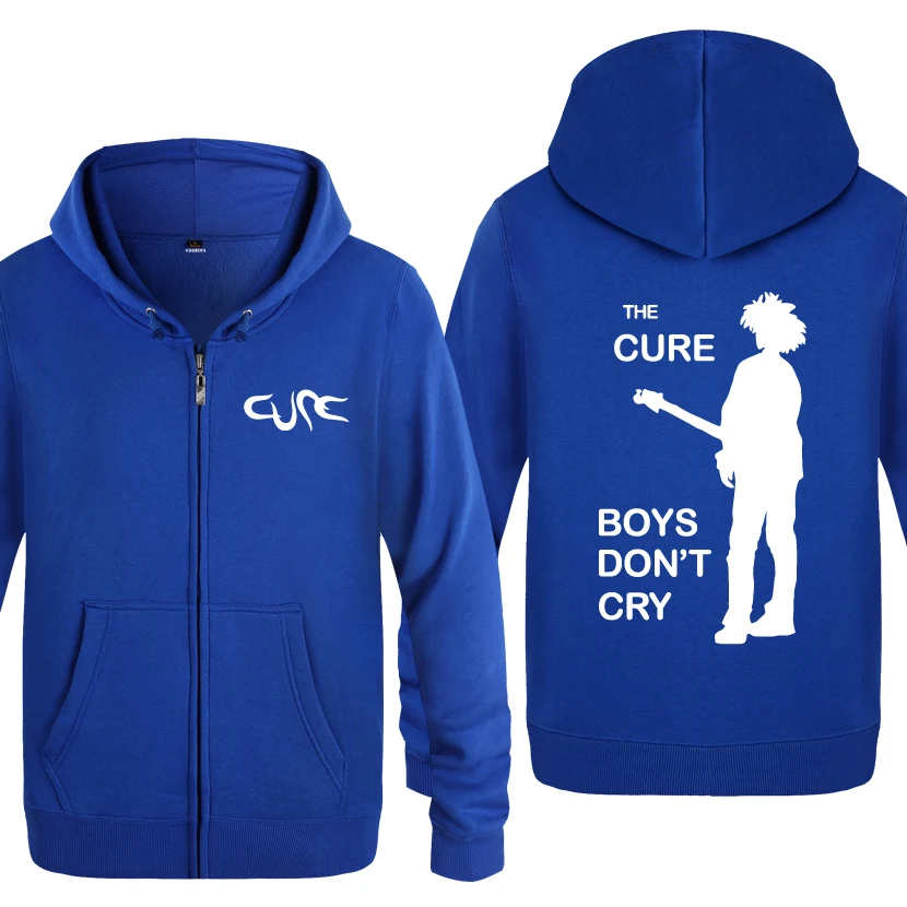 Мужские флисовые толстовки на молнии с капюшоном Don't CRY-The Cure 2018 | Мужская одежда