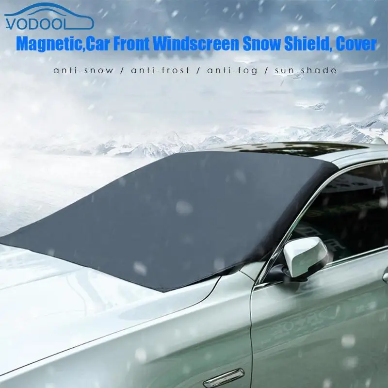 

Winter Magnetic Car Windscreen Snow Ice Shield Protector Cover 210x120cm Vehicle Front Windshield Sun Shade For Drop Shipping