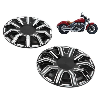 

2 Pcs Motorcycle Engine Crank Case Stator Cover CNC Aluminum Black Universal for Indian Scout Sixty 2015 2016 2017 2018