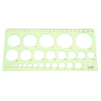

Green Plastic Students Rectangle Shape Drawing Circle Template Ruler