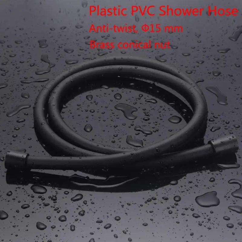 1.5 m Smesiteli ممتازة 1.5 m ماتي الأسود Pvc خرطوم استحمام مرن حمام دش مجموعة اكسسوارات واقية من الانفجار أنابيب