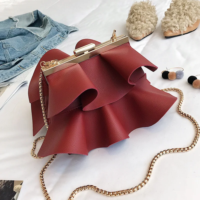 

Lady Pleated Skirt Crossbody Bags For Women Luxury Handbags Designer Famous Brand Bolsa Feminina Shoulder Bag Ladies Sac A Main