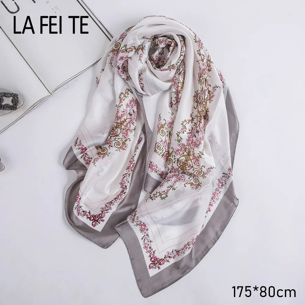 

Satin Twill Silk Scarf Women Kerchief Stole Foulard Femme Hair Head Chiffon Hijab Long Women Scarf For Ladies Summer 2019