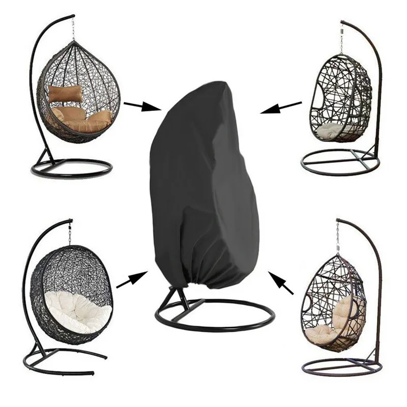 

Outdoor Patio Hanging Chair Cover Wicker Egg Swing Chair Cover Heavy Duty Dustproof Water Resistance Garden Hang Chair Cover New