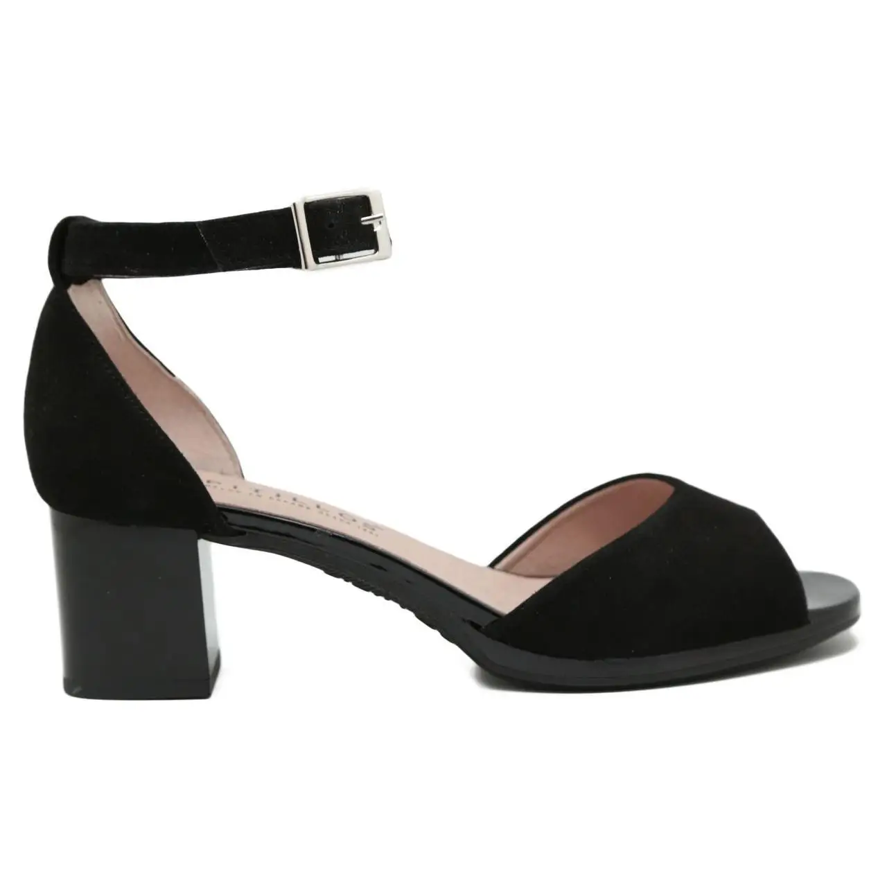 PITILLOS WOMAN SUEDE HEEL сандалии из замши черного цвета PITILLOS.|Боссоножки и сандалии| |
