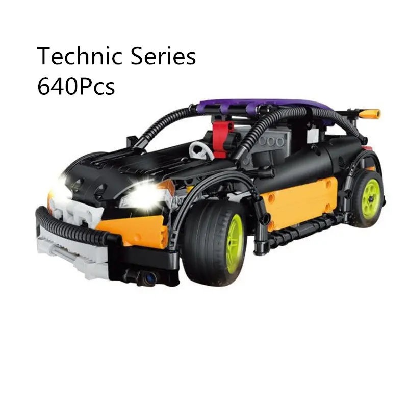 

Model building kits compatible with lego 6604 CITY 640PCS The Hatchback Type RC 3D blocks Educational toys hobbies for children