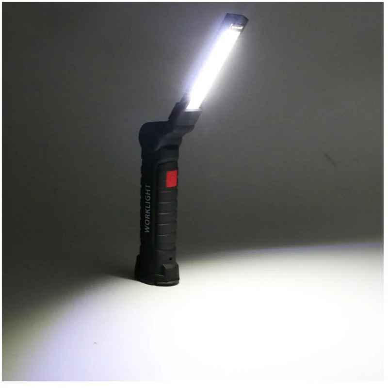 

DE.SOUL Portable 5 Mode COB Flashlight Torch USB Rechargeable LED Work Light Magnetic Hanging Hook Lamp For Outdoor Camping