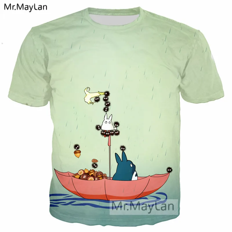 

Anime Cute Totoro Hazelnut Boat 3D Print Tshirt Men/women Casual Streetwear T shirt Kawaii Tee T-shirt Boys Modis New Clothing