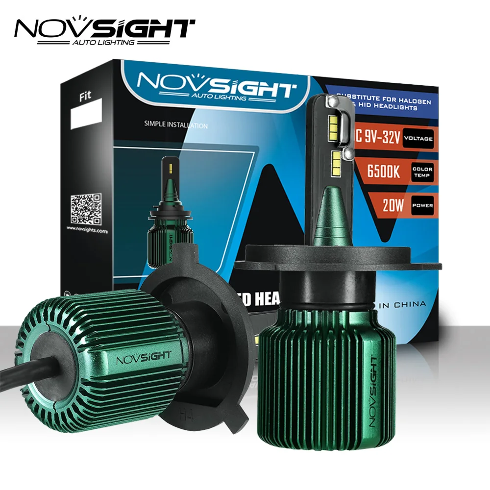 

NOVSIGHT Car Headlight H4 Hi/Lo Beam LED H7 voiture H8 H9 H11 H13 9005 9006 9007 40W 12000lm 6500K Auto Headlamp Bulbs