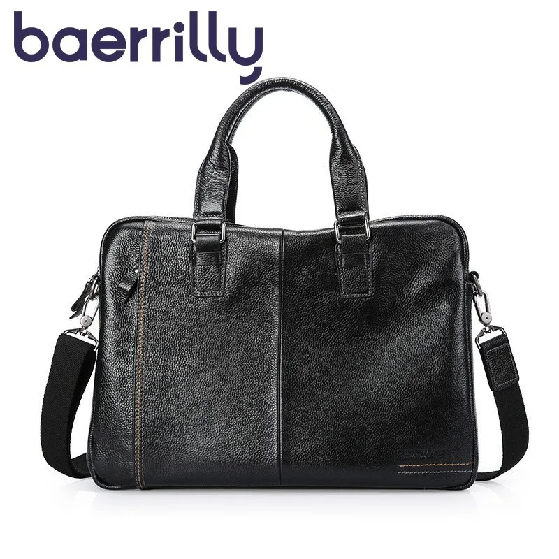 

Luxury Brand Men Messenger Bag Genuine Leather Male Shoulder Bag Laptop Bag Fashion Briefcase Handbags Crossbody Bag For Men