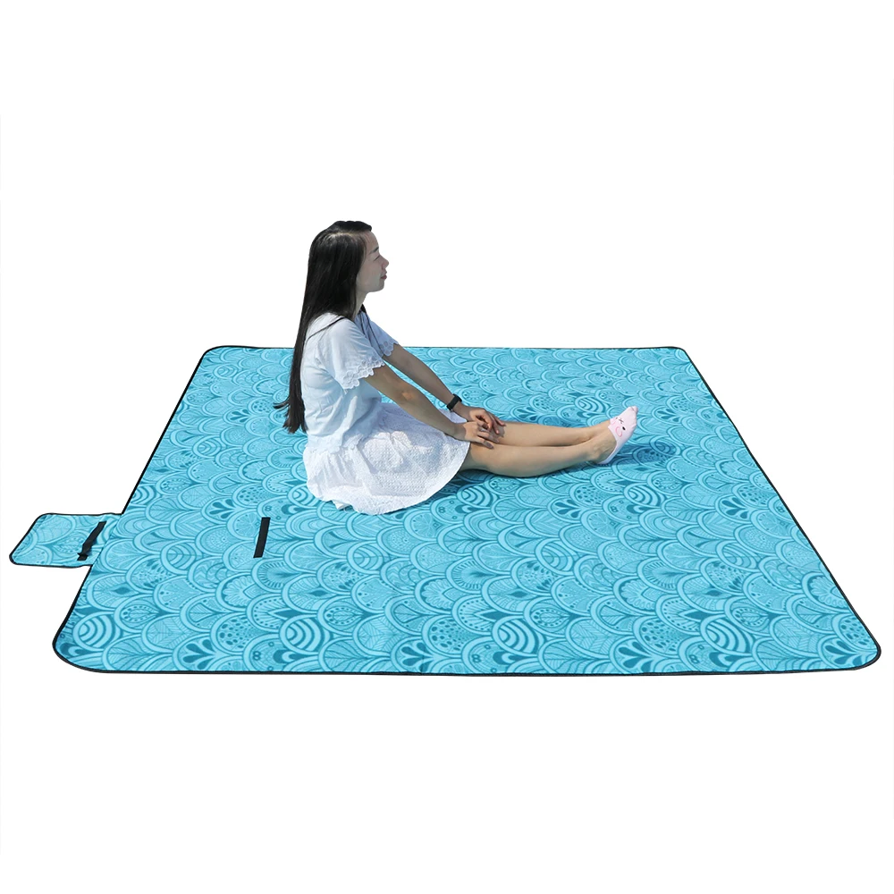 

Beach Camping Mat Picnic Blanket Waterproof Backing Outdoor Sports Soccer Sidelines Games Toddler Play Crawl Mat Indoors Blanket