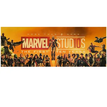 

Hot Marvel/DC Figures Toys The Avengers 4 Endgame Iron Man Captain America Spiderman Vintage Kraft Paper Home Decor Kids Toys