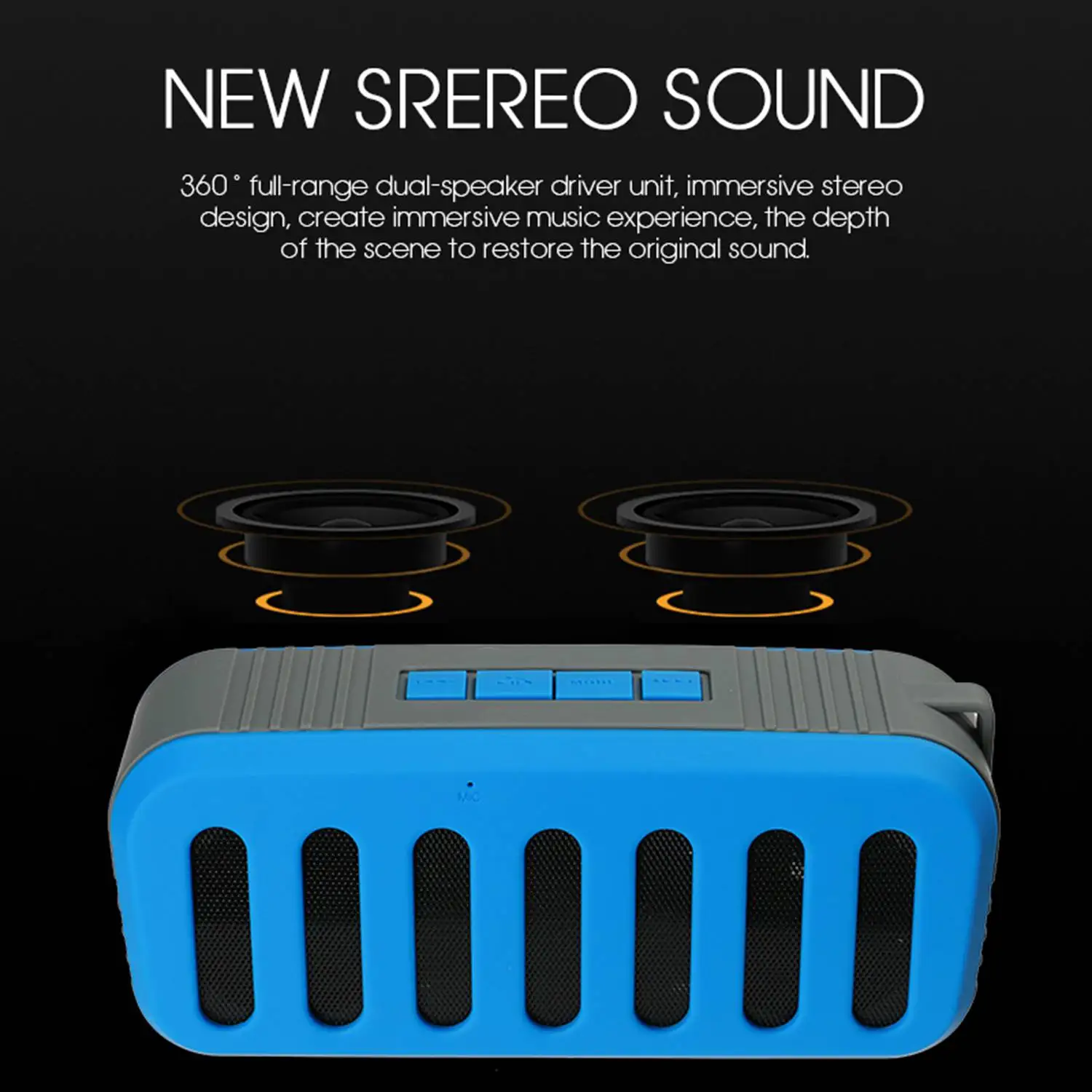 NewRixing Bluetooth динамик портативный беспроводной звуковая система 3D стерео музыка