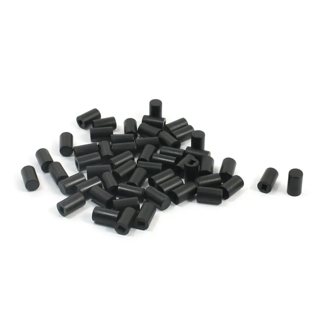 

Fashion 50Pcs Micro Tactile Pushbutton Switch Cap Cover Protector Black 6x10mm