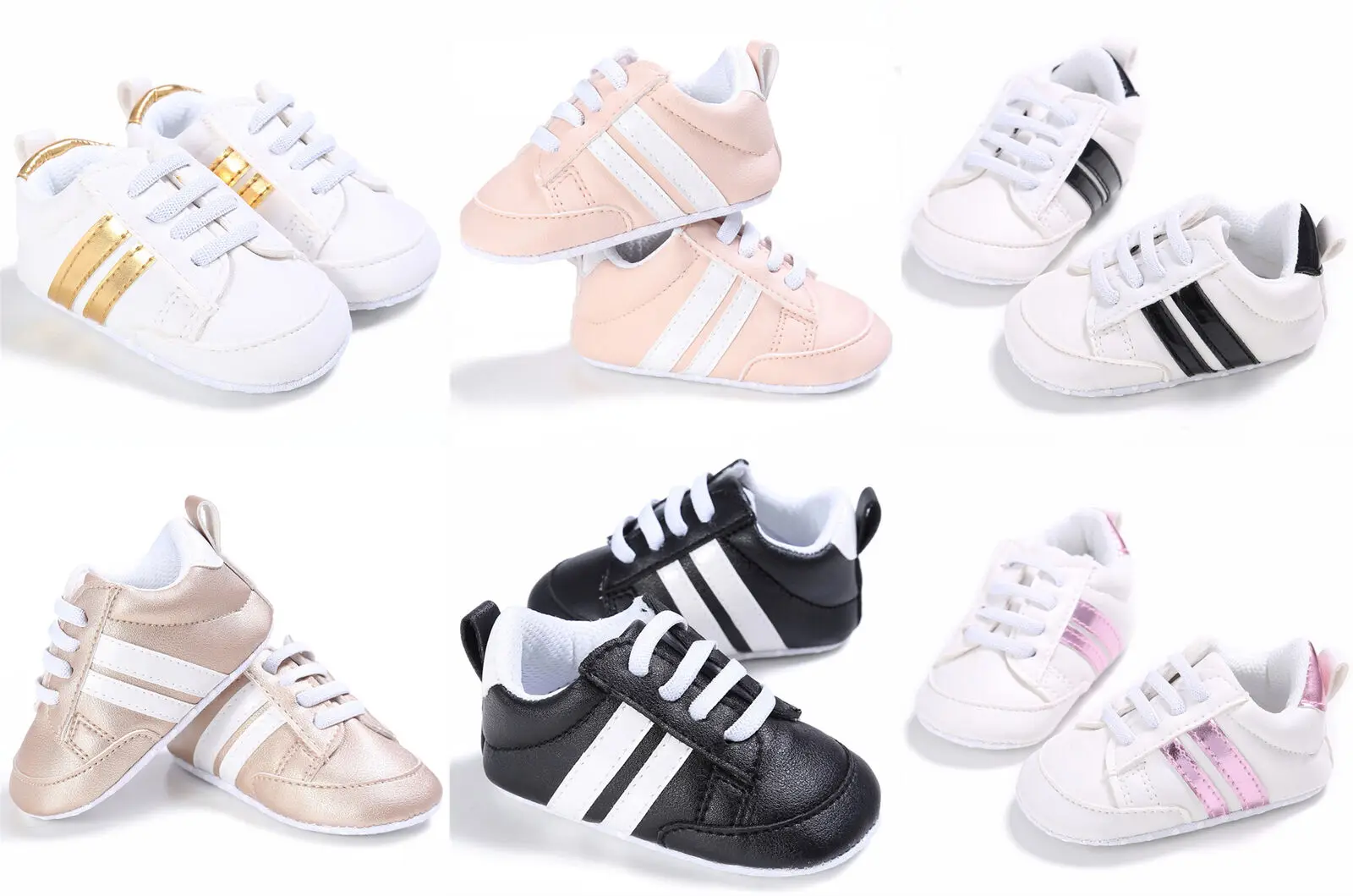 

Adorable Sneakers Toddler Newborn Kids Baby Girls Boys Crib Shoes Soft Sole Comfort Casual Pre-walker Shoes
