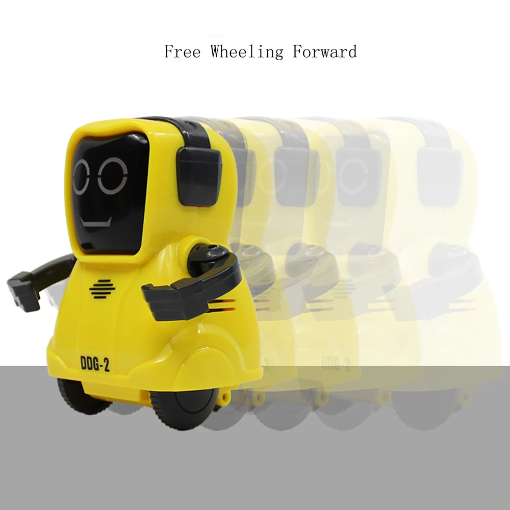 

LEORY MINI Recording Function Smart RC Robot Freely Wheeling 360 Rotating Arm Pocket Robot Toy for Children Gift