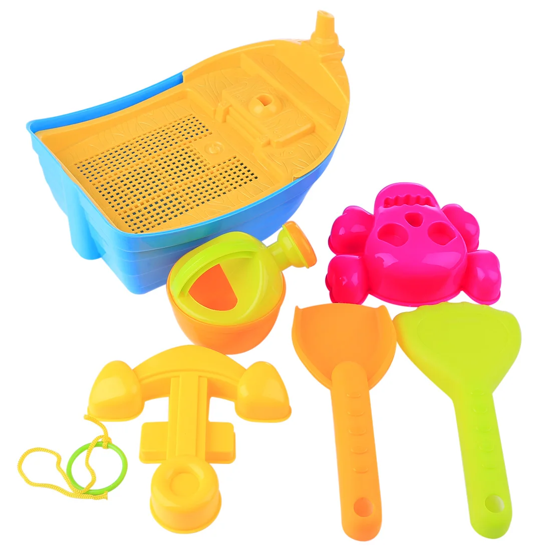 Rowsfire 6Pcs/Lot Summer Beach Sand Toys Plastic Beach Boat Playset For