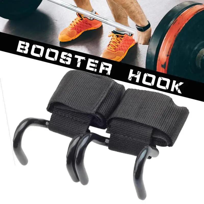 1 Pair Weight Lifting Hook Training Gym Grips Straps With Thick