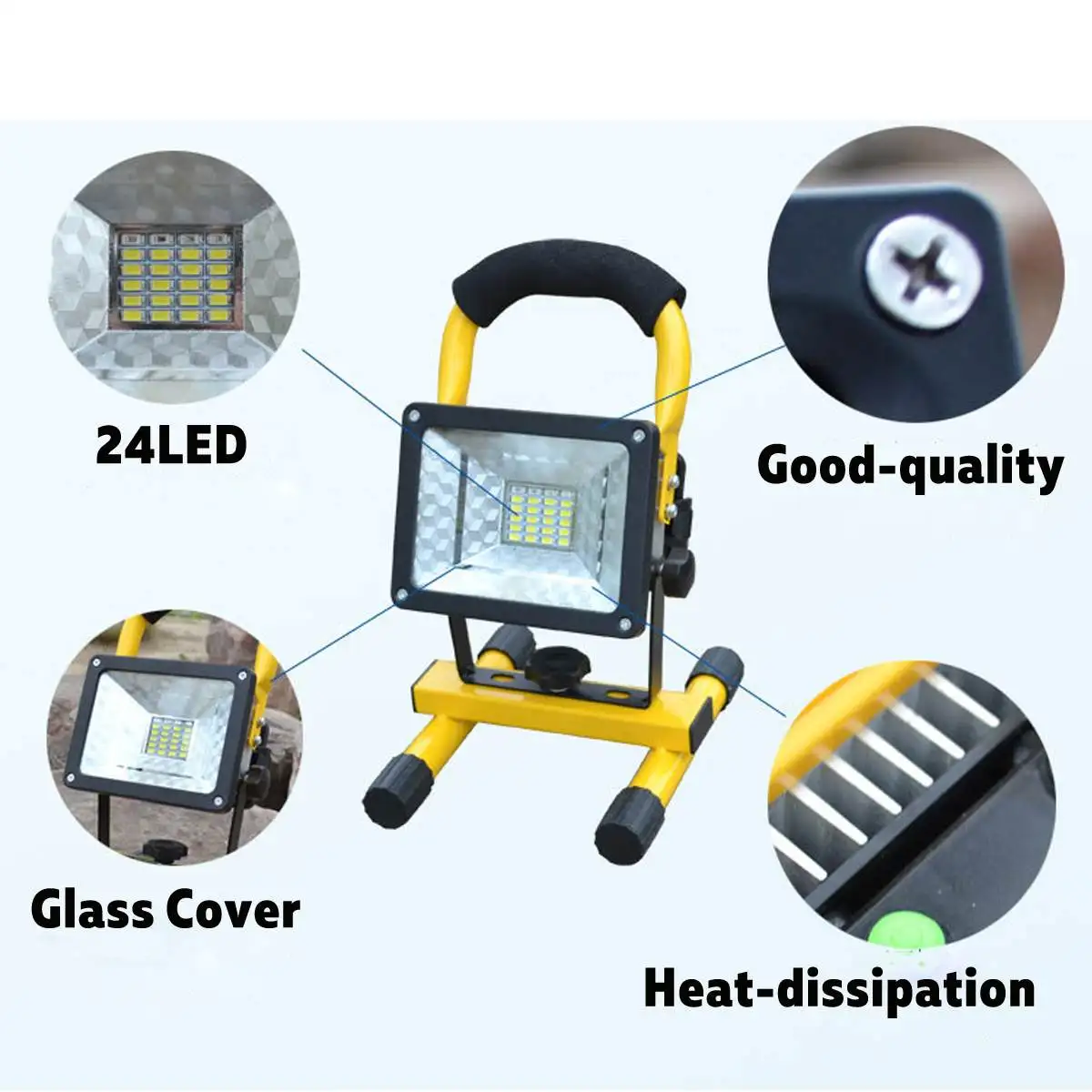 Baratos 18650 LM COB foco LED portátil reflector Luz de Camping recargable de mano luz de trabajo potencia por linterna portátil