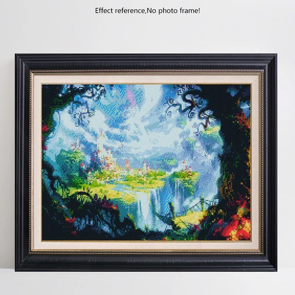 EverShine Cartoon Scenery Diamond Painting Full Square Embroidery Landscape Picture Of Rhinestones Mosaic Gift|Алмазная мозаика| |