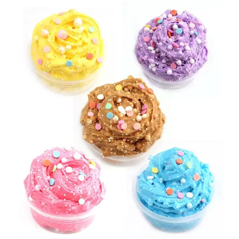 

Non-Sticky Slime Spongy Fluffy Foam Kids DIY Modeling Clay Ball Anti-Stress Toy Children Handmade Plasticine Slime Clay Toys Gif