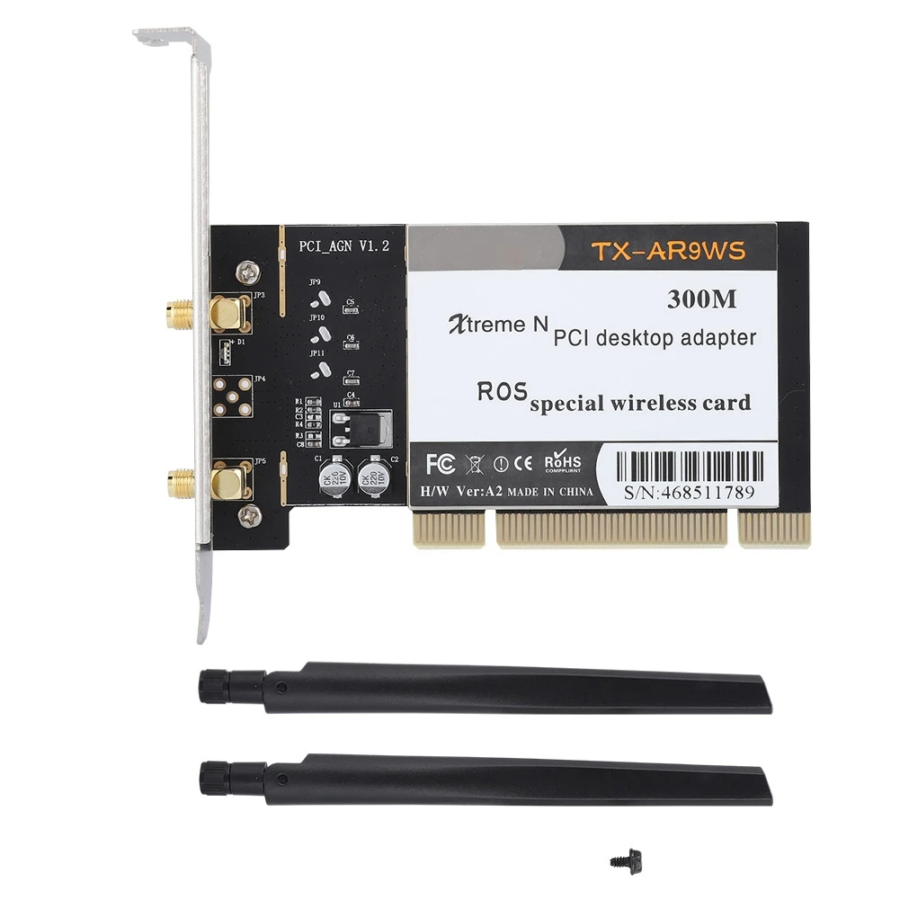 

AR9220 300M PCI Desktop PC Dual-band 2.4/5GHz Wireless Network Card