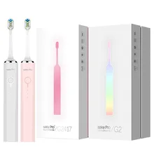 Saky G2 интеллектуальная звуковая электрическая зубная щетка 2-мин синхронизация 3 режима с 2 щеточными головками профессиональная чистка двойная Чистка