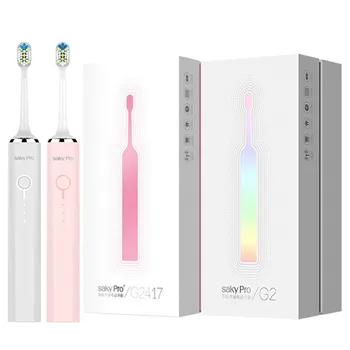 

Saky G2 Intelligent Sonic Electric Toothbrush 2-min Timing 3 Modes with 2 Brush Heads Cleaning Professional Care Dual Clean