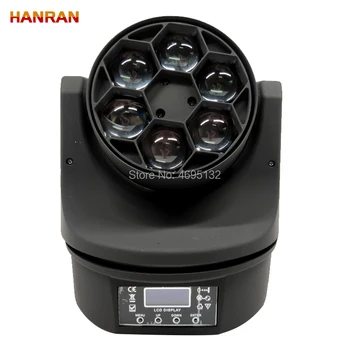 

2pcs/lot new LED Bee Eye 6X15W RGBW Moving Head Lighting Ultimate Rotate Stage Beam Effect Stage Euiqpment LED Lamp stage light
