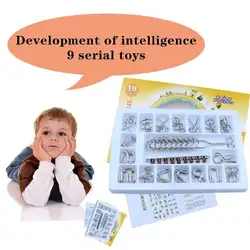 Металлический провод головоломка логическая головоломка разблокировка кольцо решение Набор для игр Детские игрушки деревянные