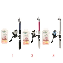 1,5 м/1,8 м портативная телескопическая удочка и Катушка комбо дорожные спиннинговые рыболовные удочки комплекты и рыболовные снасти коробка сумка для переноски