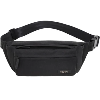 

Tinyat Men Male Waist Bag Pack Grey Casual Functional Belt Bag Large Belt Pouch Phone Money Belt Bag Fanny Travel Hip