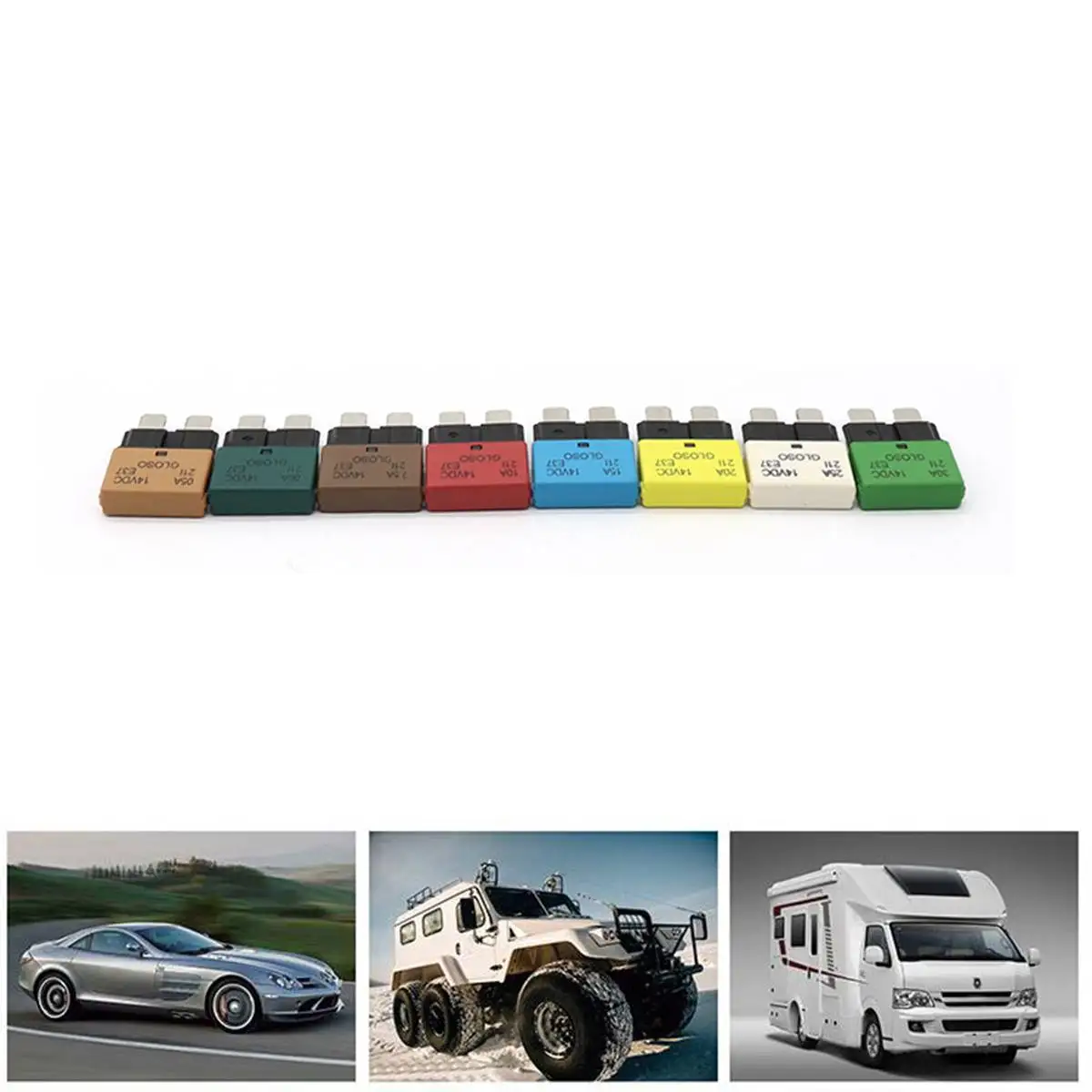 

DC 28V 5A 7.5A 10A 15A 20A 25A 30A Circuit Breaker Fuse Reset Blade Auto-Reset For Car Boat Marine Truck