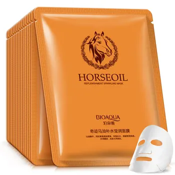 

Horse Oil Moisturizing Face Mask Nourish Treatment Anti Wrinkle Anti Aging Whitening for Face Fine Lines Skin Care Face Beauty