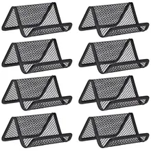 8 упаковок, черная металлическая сетка, бизнес-держатель для карт, стол, визитная карточка, органайзер для стола, Офисная именная карточка