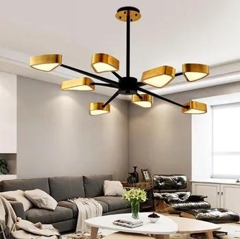 

Luxury Modern Creative Chandelier Iron Dining Lighting Living Room Lamp American Syle Minimalism Lamp Indoor Modern LED B