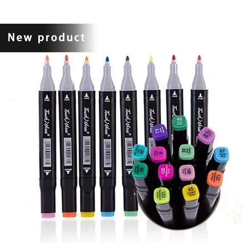 

Hot Sale marker pen Double-headed student comic touch quality goods oily pen color art supplies manga